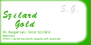 szilard gold business card