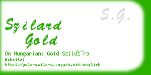 szilard gold business card